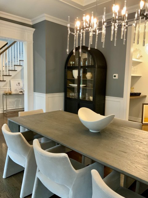 Dramatic Transitional Dining Room