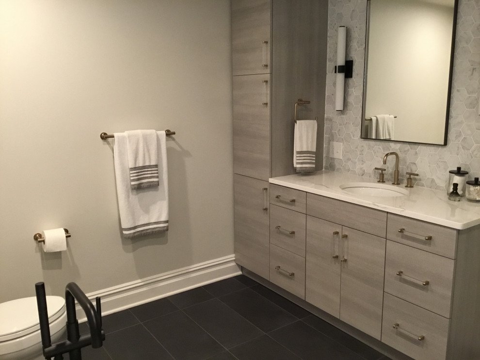 Fun Modern Master Bathroom