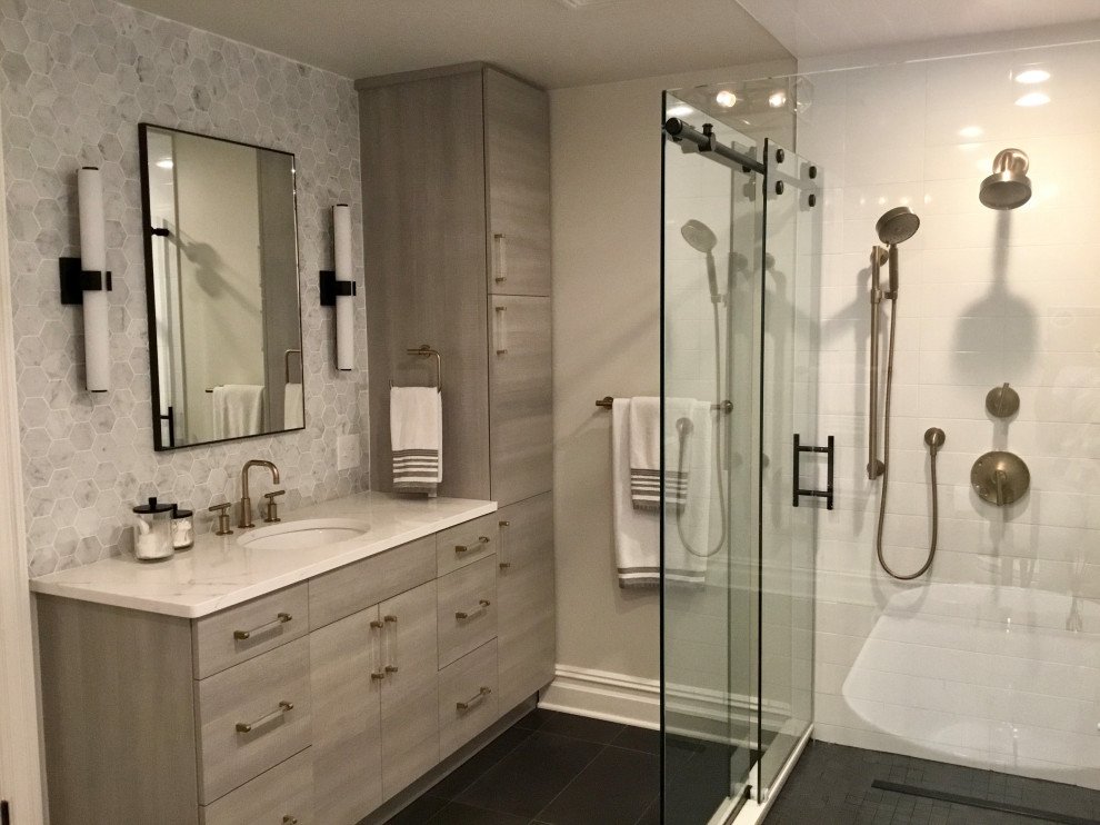 Fun Modern Master Bathroom